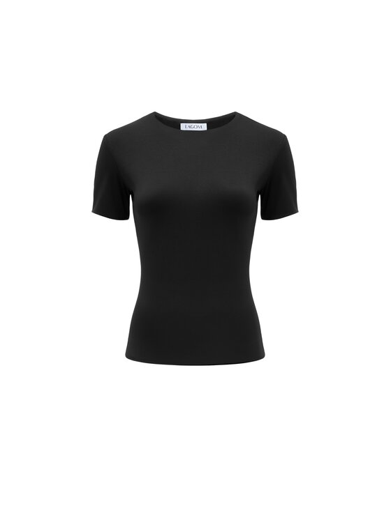 T-Shirt, rozmiar M, Czarne, Dopasowany