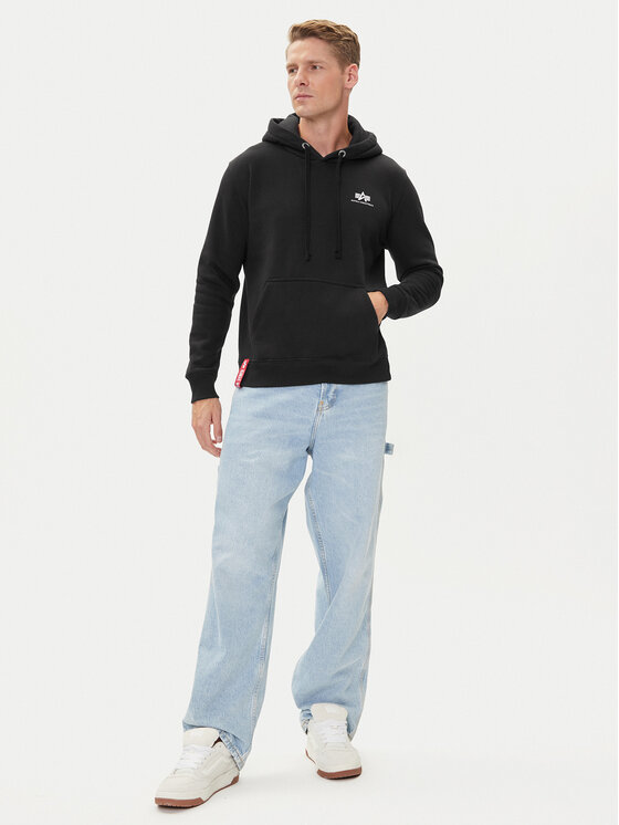 Alpha Industries Alpha Industries Μπλούζα Basic Hoody Small Logo 196318 Μαύρο Regular Fit