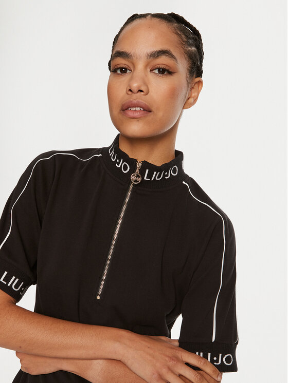 Liu Jo Sport Liu Jo Sport Rochie tricotată TF4176 J4523 Negru Regular Fit