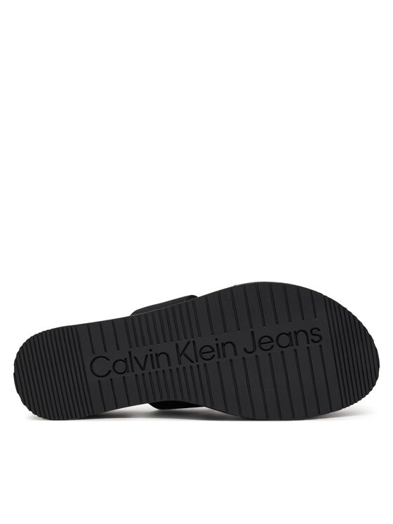 Calvin Klein Jeans Calvin Klein Jeans Şlapi Flatform Sandal Webbing In YW0YW01789 Negru