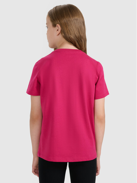 4F 4F T-Shirt BASIC+ Różowy Regular Fit