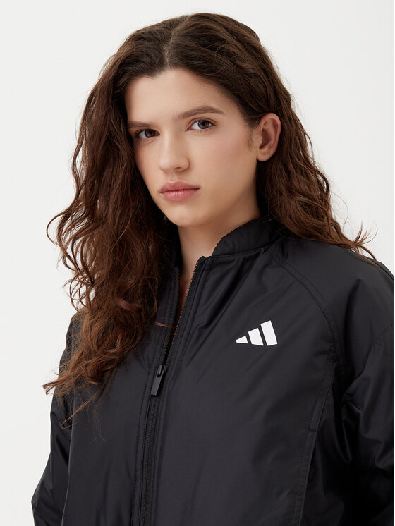 adidas adidas Geacă bomber Essentials 3-Stripes JD1296 Negru Loose Fit