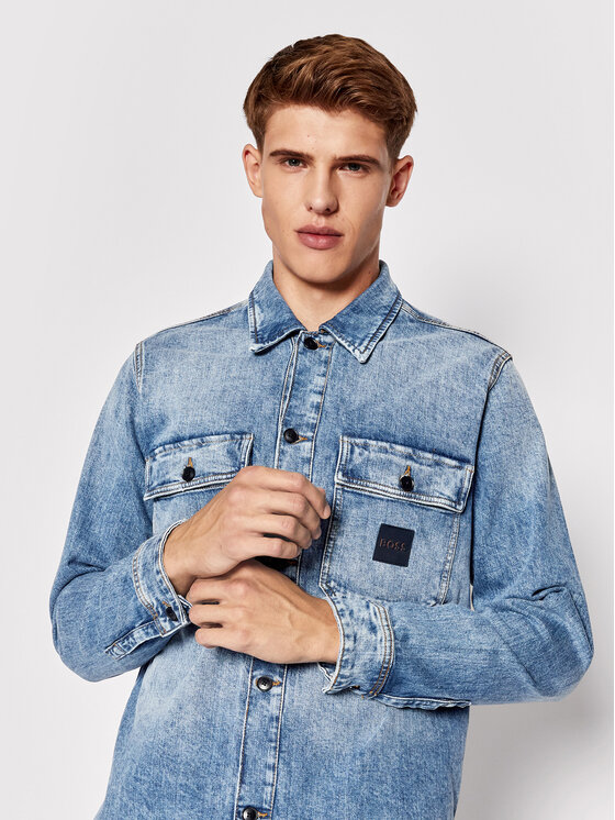 BOSS Boss Jeans jakna Lovvo Bc 50473417 Mornarsko modra Regular Fit