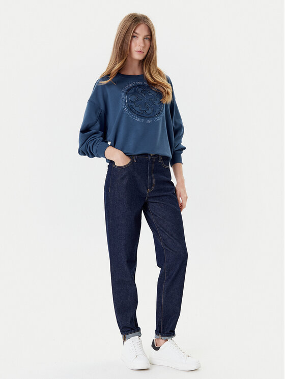 Guess Guess Pulóver W5YQ07 KB681 Sötétkék Regular Fit