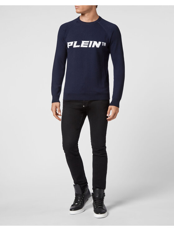 PHILIPP PLEIN PHILIPP PLEIN S dlhými rukávmi 2751 Tmavomodrá Regular Fit