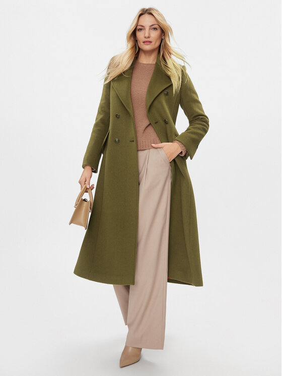 MAX&Co. MAX&Co. Vilnonis paltas Pressing 70140823 Žalia Relaxed Fit