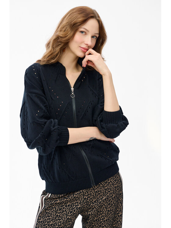 blue shadow blue shadow Kardigan Blash Czarny Regular Fit