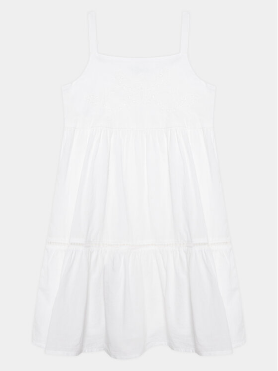 United Colors Of Benetton United Colors Of Benetton Vsakodnevna obleka 4JO1GV00V Bela Regular Fit