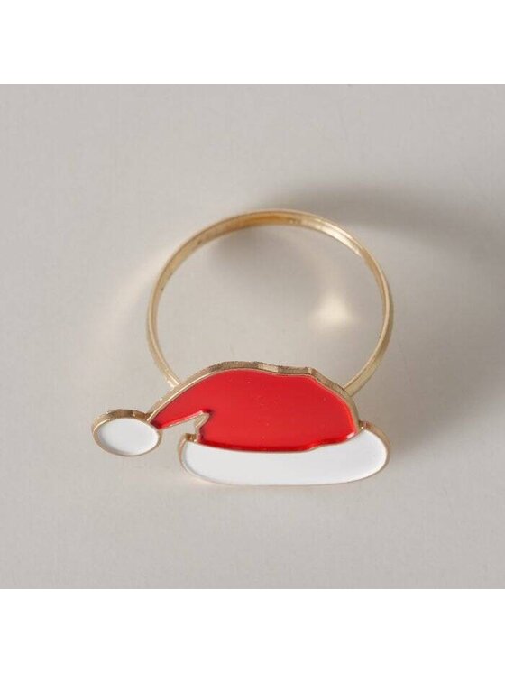 MIAhome MIAhome Obrączka na serwetki 4 szt. CAPPELLI 4,5x4x3,5 cm Złoty