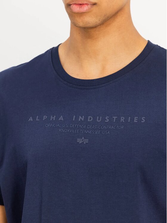 Alpha Industries Alpha Industries T-Shirt AI.266552 Granatowy Regular Fit