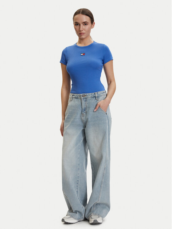 Tommy Jeans Tommy Jeans Póló DW0DW17881 Kék Slim Fit