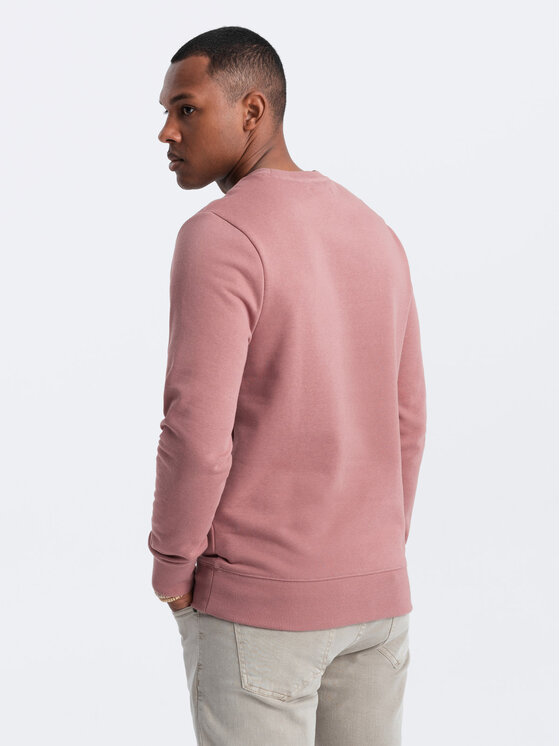 Ombre Ombre Mikina OM-SSBN-0159 Růžová Regular Fit