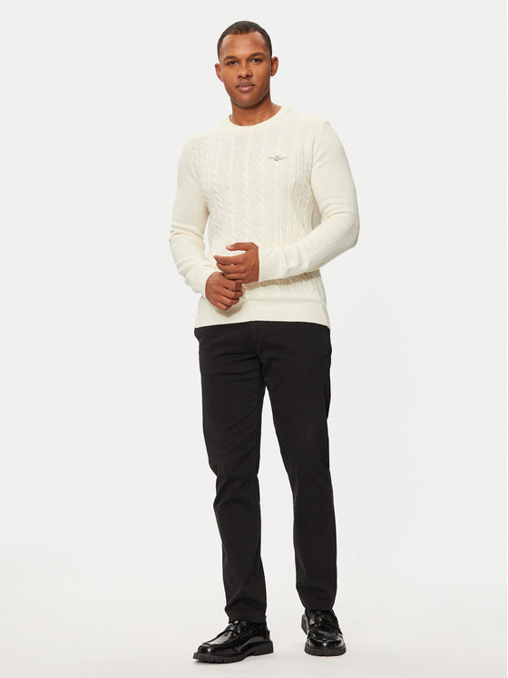Aeronautica Militare Aeronautica Militare Pulover 242MA1484L417 Bela Regular Fit