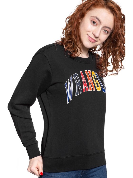 Wrangler Wrangler Felpa REGULAR SWEAT Nero Regular Fit
