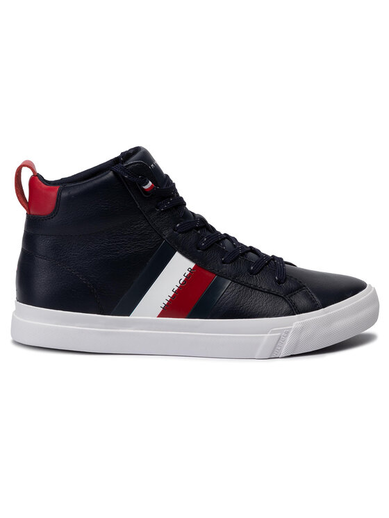 Tommy hilfiger flag detail high leather sales