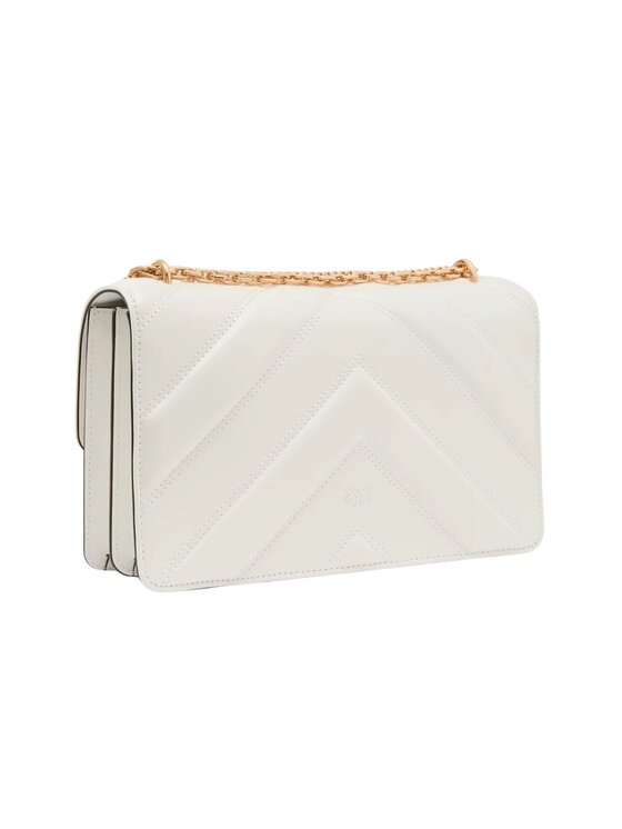 PINKO PINKO Σάκος LOVE ONE CLASSIC TRIPLA CATENA Λευκό