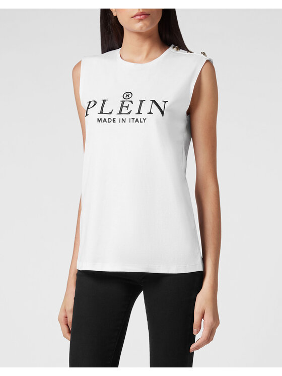 PHILIPP PLEIN PHILIPP PLEIN Tank top 1423 Biela Skin Tight Fit