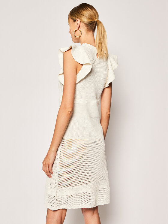 Escada Sport Escada Sport Úpletové šaty Dasra 5032669 Biela Regular Fit