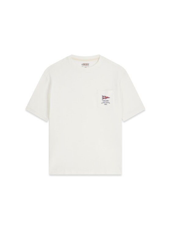 Guess Jeans Guess Jeans T-Shirt 181945 Bílá Classic Fit