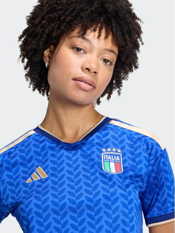 adidas adidas Koszulka techniczna Italy 26 Home Cropped Jersey Błękitny Regular Fit