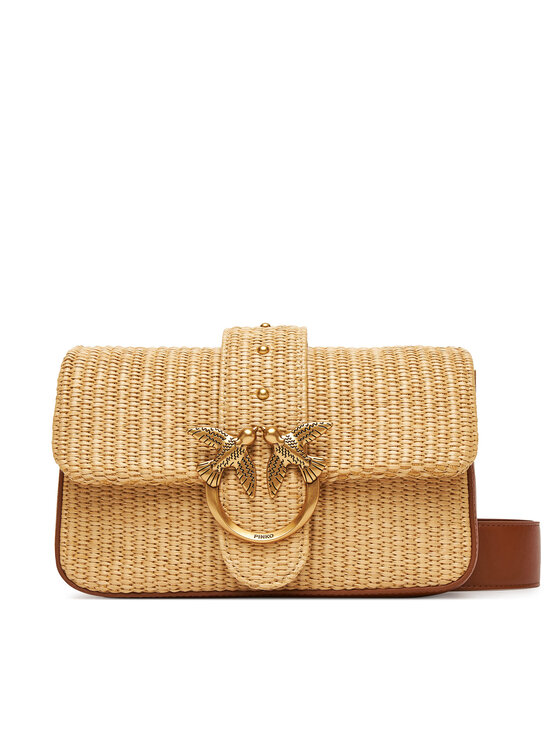 PINKO PINKO Rankinė Love One Mini Slouchy Fl PE 25 PLTT 104340 A2CF Smėlio