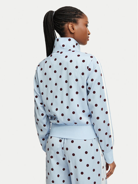 adidas adidas Bluza Satin Polka Dots Tt Track Top KV1167 Niebieski jasny Regular Fit