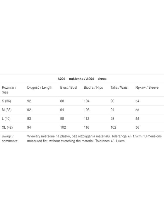 Awama Awama Sukienka dzianinowa A204 Czerwony Basic Fit