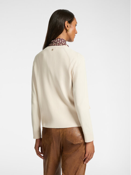 Elena Mirò Elena Mirò Kardigan M442Z000570N002 Biały Regular Fit
