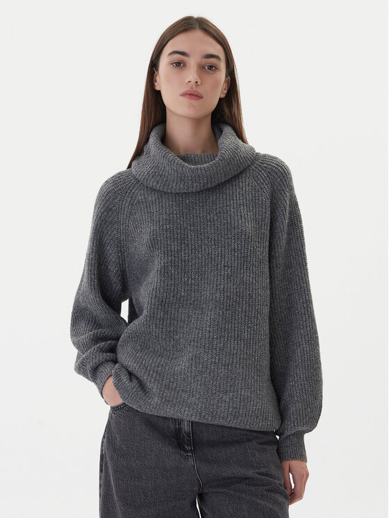 ONLY ONLY Гольф Whitney 15353187 Сірий Oversize