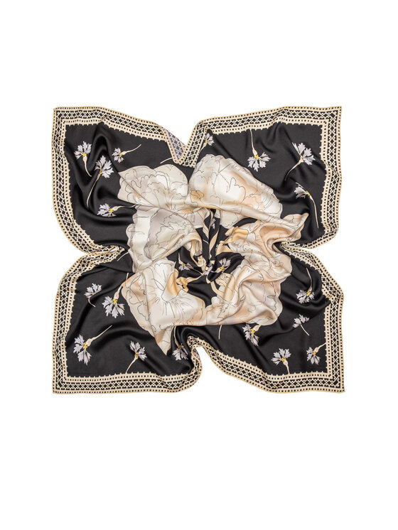 ALLORA BE UNIQUE ALLORA BE UNIQUE Foulard in seta dwustronna Ballerina Nero