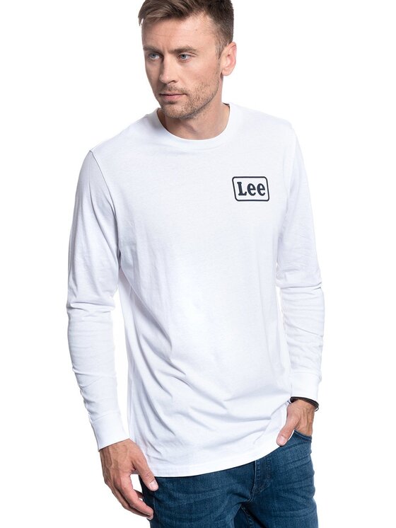 Lee Lee T-shirt LS STRIPE Bianco Regular Fit