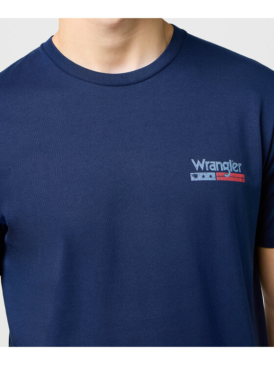 Wrangler Wrangler T-Shirt 112371410 Granatowy Regular Fit
