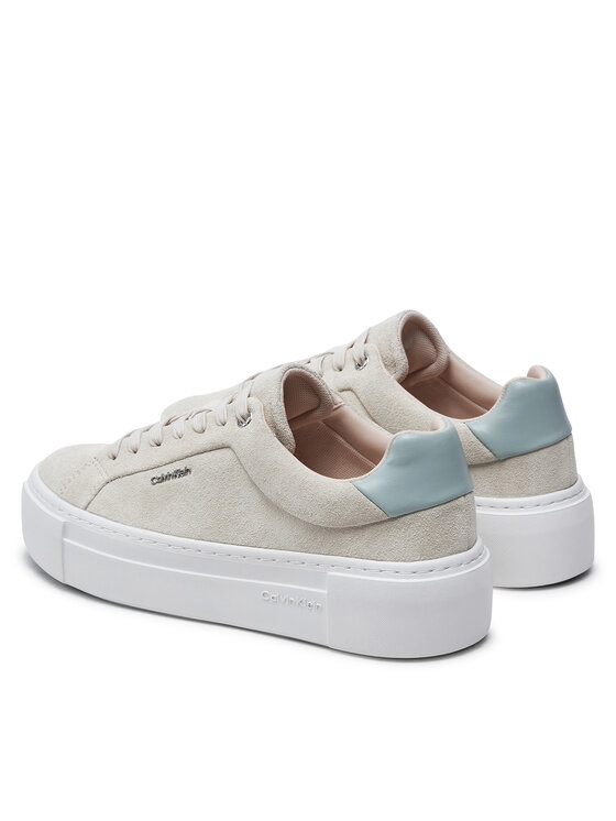 Calvin Klein Calvin Klein Sneakersy Flatform Cup Lace Up W/Ml HW0HW02282 Beżowy