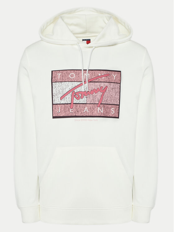 Tommy Jeans Tommy Jeans Felpa Dna Flag Twist DM0DM21100 Écru Regular Fit