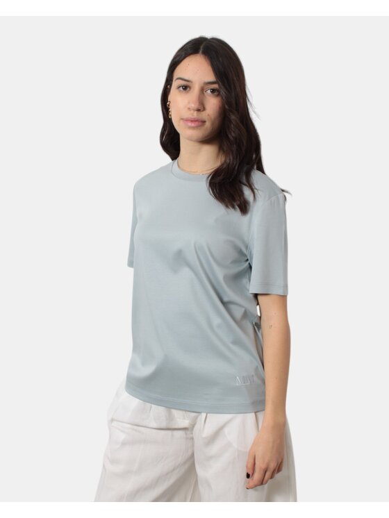 Max Mara Leisure Max Mara Leisure T-Shirt 9975051419914 Γκρι Regular Fit