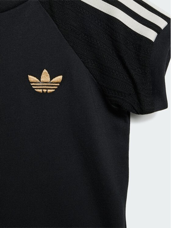 adidas adidas Komplet t-shirt i legginsy Slim Knitted Tee Leggings Set KR9062 Czarny Regular Fit