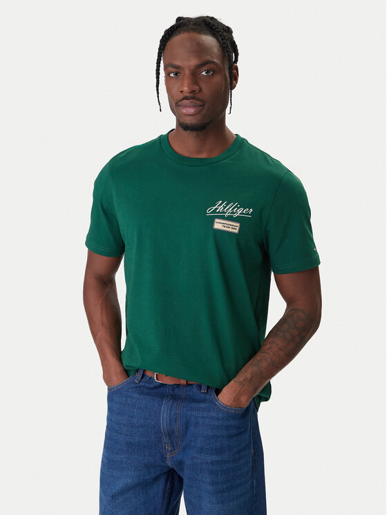 Tommy Hilfiger Tommy Hilfiger T-shirt Modern Ath Graphic MW0MW41471 Verde Regular Fit