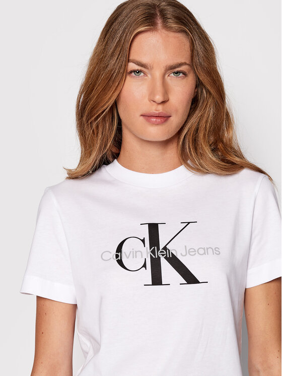 Calvin Klein Jeans Calvin Klein Jeans Póló J20J219142 Fehér Regular Fit