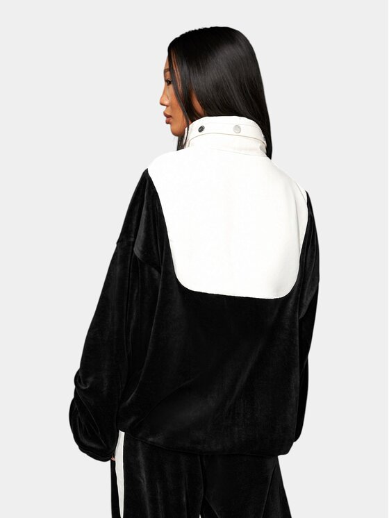 Nobrand Nobrand Kurtka anorak Hanorac catifea - H26748 Czarny Basic Fit
