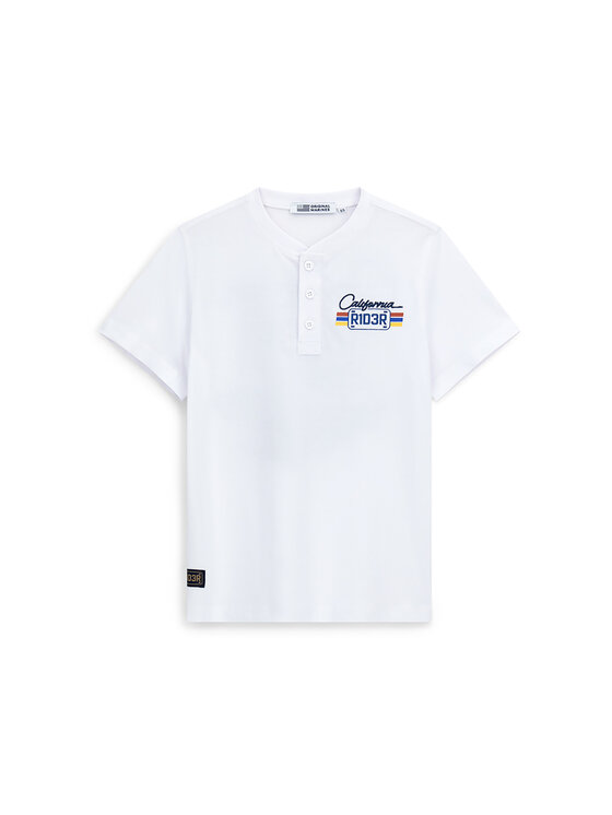 Original Marines T-Shirt DFP4198YM Biały Regular Fit