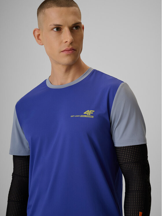 4F 4F Koszulka rowerowa GET LOST FEEL FOUND Fioletowy Regular Fit