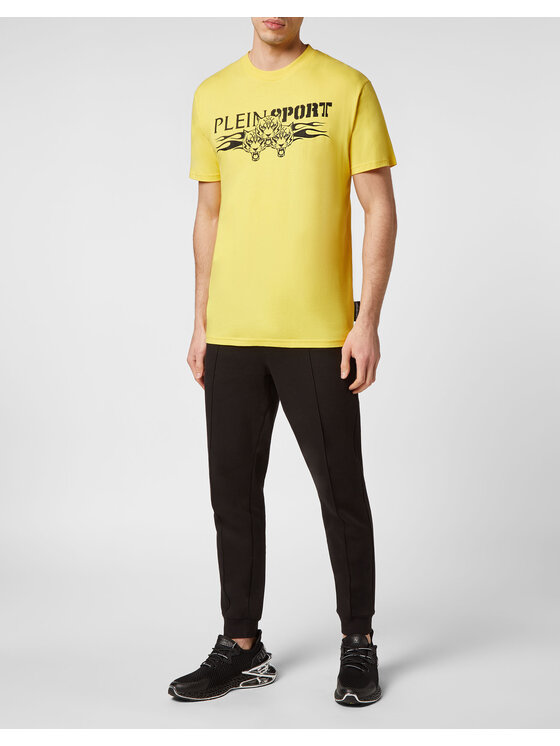 Plein Sport Plein Sport T-Shirt 1059 Żółty Regular Fit
