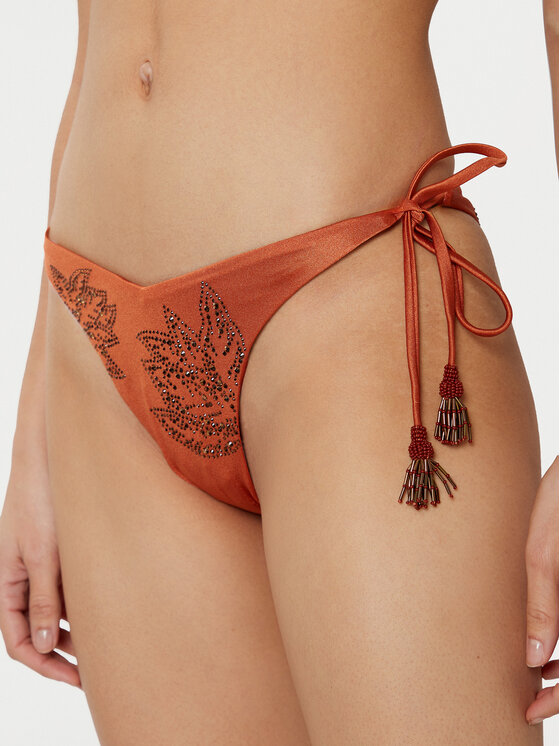 Maaji Maaji Dół od bikini Satin Umber Sunseeker PT3760SCC004 Brązowy