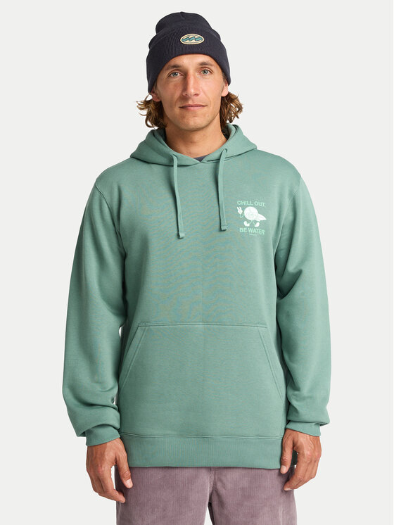 Billabong Billabong Majica dugih rukava Foundation Po EBYSF00175 Zelena Regular Fit