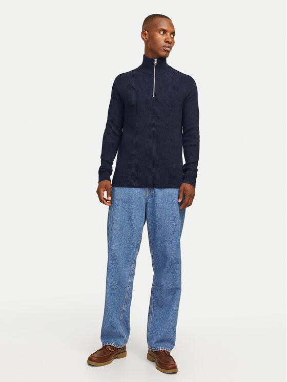 Jack&Jones Jack&Jones Pulover Pannel 12258473 Mornarsko modra Regular Fit
