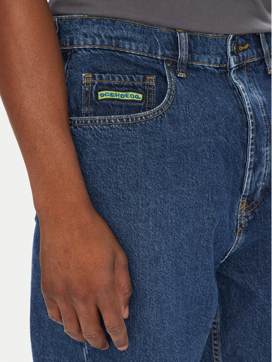 DC DC Jeans kratke hlače Worker ADYDS03020 Modra Baggy Fit
