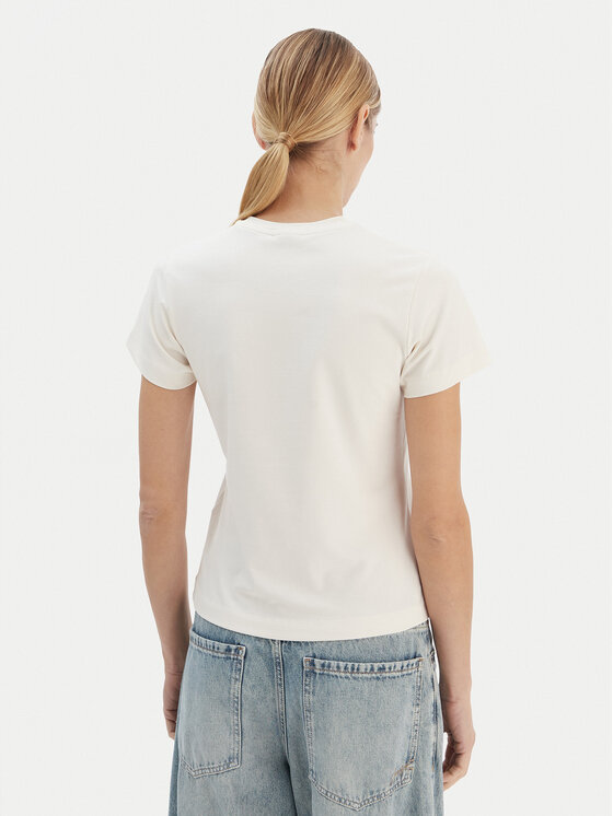 Guess Guess Tričko V4YI21 KCDH1 Écru Regular Fit