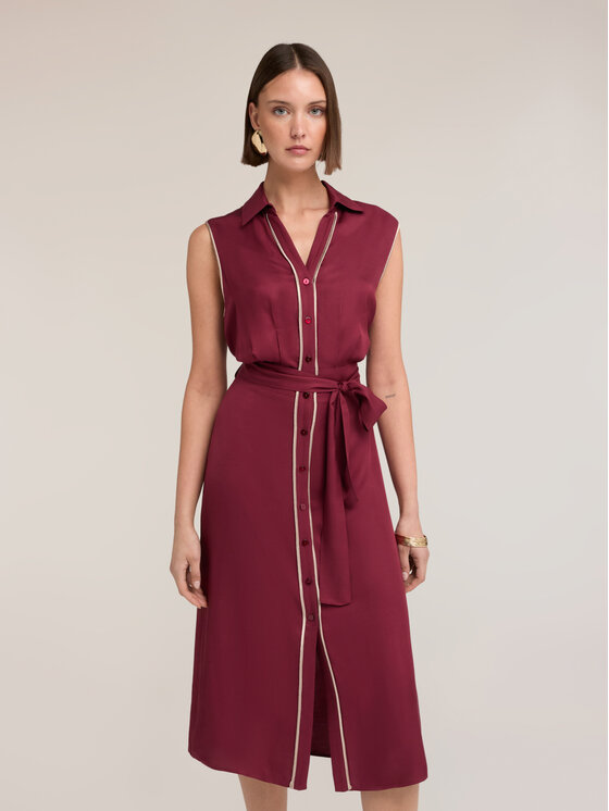 Motivi Motivi Vestito da giorno 701WQ003666N036 Bordeaux Regular Fit