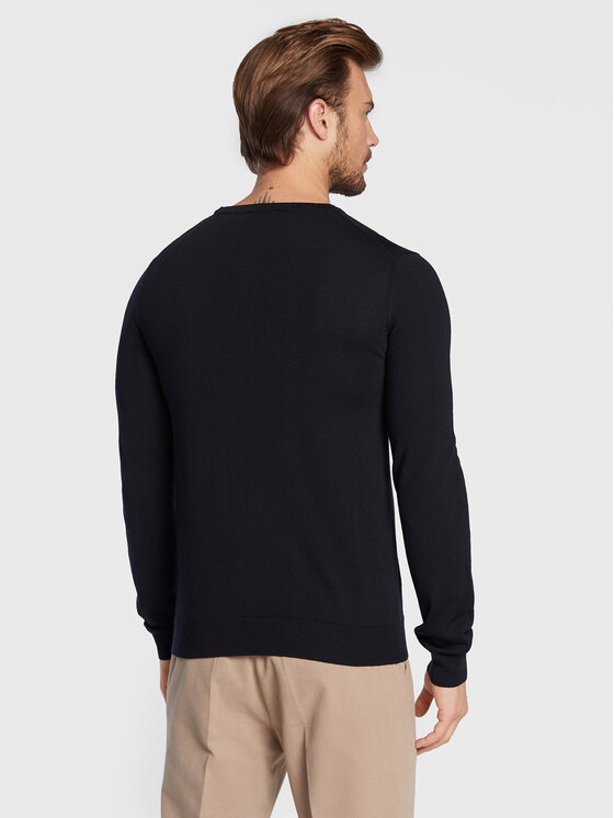 HUGO Hugo Sveter San Cedric-M1 50476832 Tmavomodrá Slim Fit