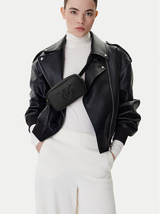 PINKO PINKO Torbica oko struka﻿ Belt Bag Pelle Bottalata AI 25-26 PCPL 105354 A29Q Crna
